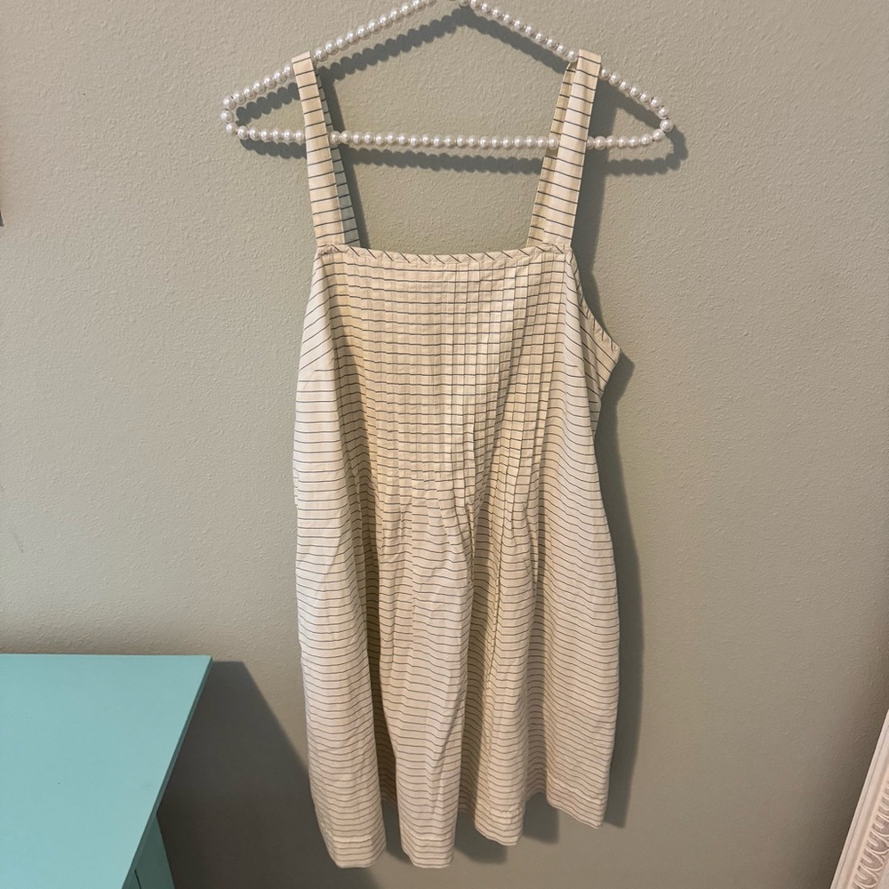 Madewell Navy and Cream Pin Stripe Dress